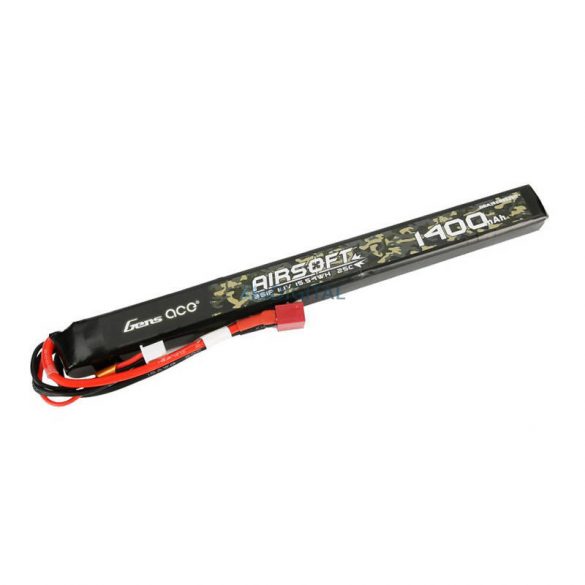 Gens ace 25C 1400mAh 3S1P 11.1V Airsoft Gun Lipo baterie T Plug