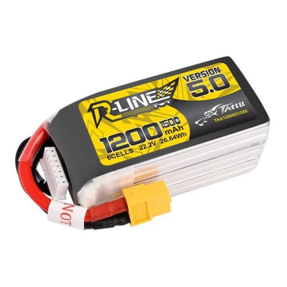 Baterie Tattu R-Line 5.0 1200mAh 22.2V 150C 6S1P XT60