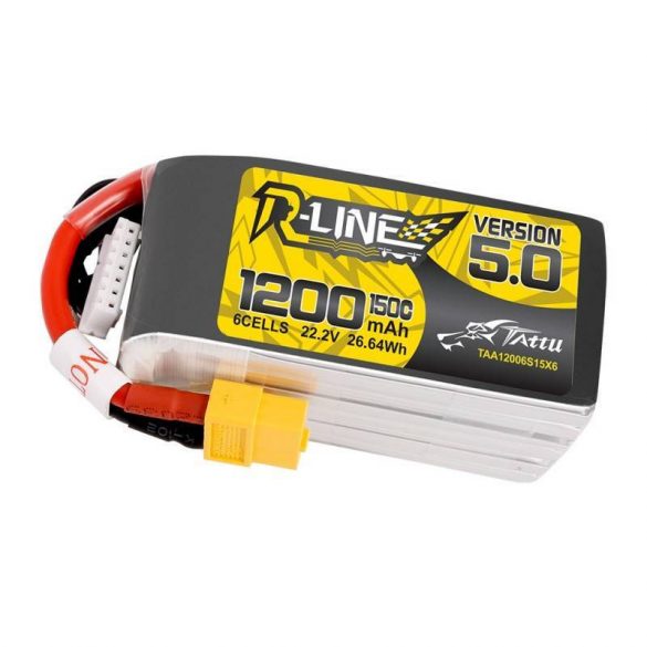 Baterie Tattu R-Line 5.0 1200mAh 22.2V 150C 6S1P XT60