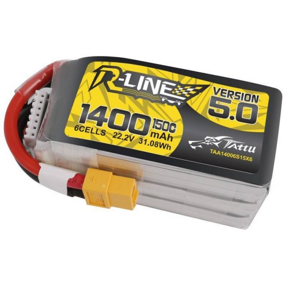 Baterie Tattu R-Line 5.0 1400mAh 22.2V 150C 6S1P XT60