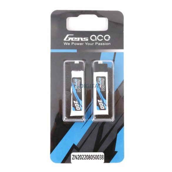 Baterie Lipo Gens ace 200mAh 3.7V 45C 1S1P (2 buc)