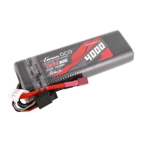 Baterie de impact Gens Ace G-Tech 4000mAh 7.4V 60C 2S1P Hardcase T-Plug