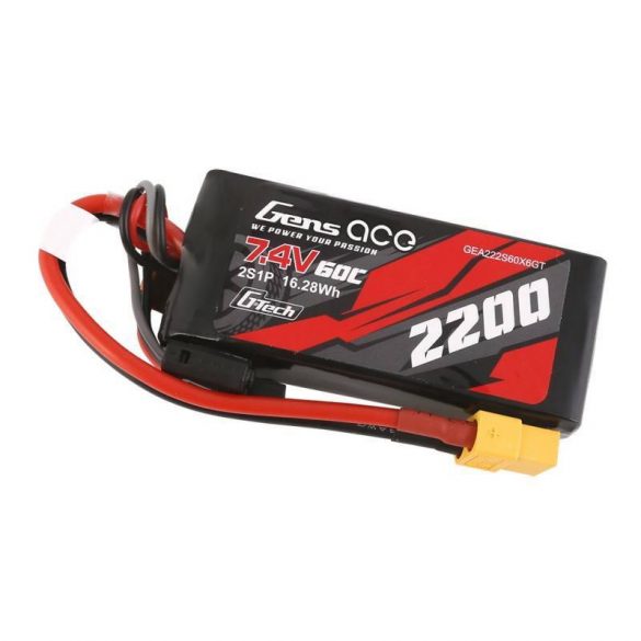 GensAce G-Tech LiPo cu acumulator 2200mAh 7.4V 60C 2S1P XT60