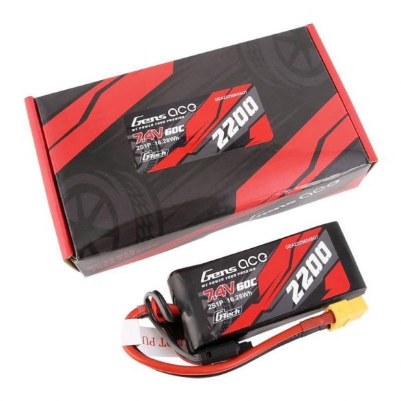 GensAce G-Tech LiPo cu acumulator 2200mAh 7.4V 60C 2S1P XT60