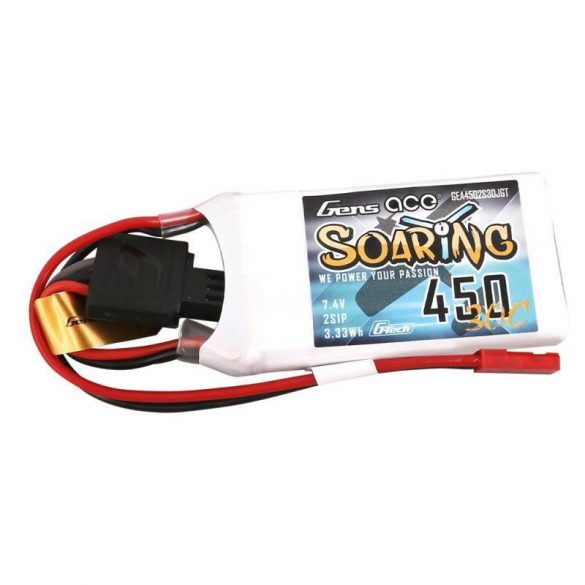 Baterie Gens ace G-Tech Soaring 450mAh 7.4V 30C 2S1P JST-SYP