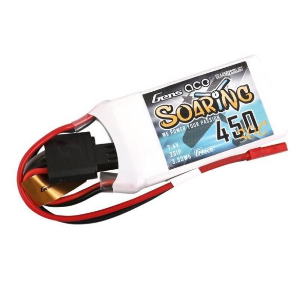 Baterie Gens ace G-Tech Soaring 450mAh 7.4V 30C 2S1P JST-SYP