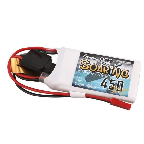 Baterie Gens ace G-Tech Soaring 450mAh 7.4V 30C 2S1P JST-SYP