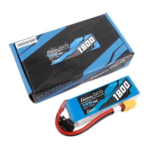 Baterie GensAce G-Tech LiPo 1800mAh 7.4V 45C 2S1P XT60