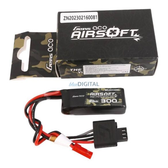 Gens ace G-Tech 35C 300mAh 2S1P 7.4V Airsoft Gun Lipo Baterie JST-SYP Plug JST-SYP Plug