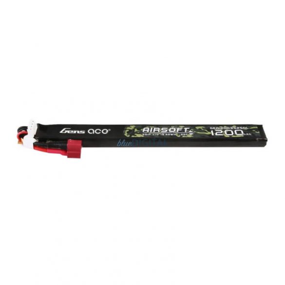 Gens Ace 25C 1200mAh 3S1P 11.1V Airsoft Gun Lipo Baterie T Plug Dimensiune lungă