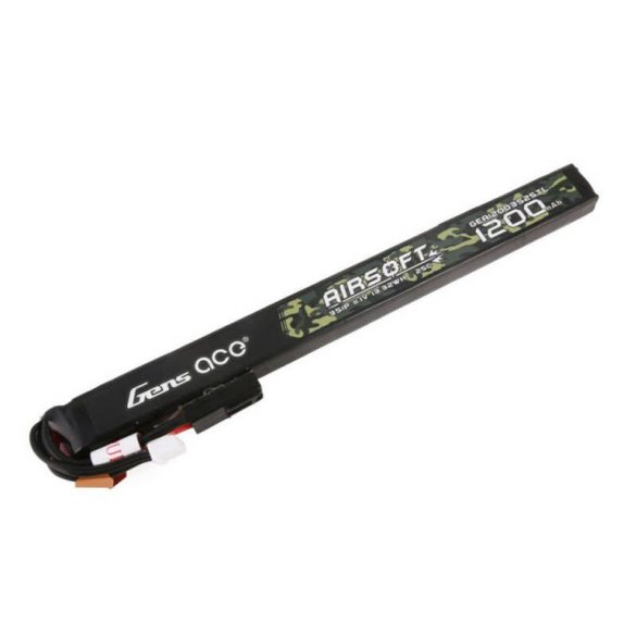 Gens ace 25C 1200mAh 3S1P 11.1V Airsoft Gun Lipo Baterie cu mini mufă Tamiya Dimensiune lungă