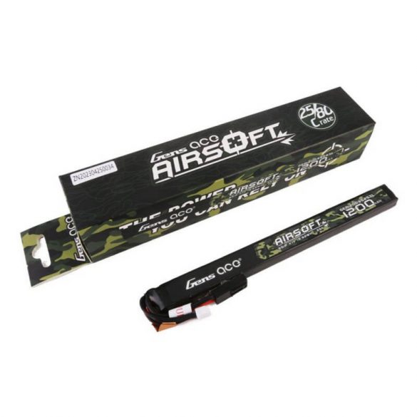 Gens ace 25C 1200mAh 3S1P 11.1V Airsoft Gun Lipo Baterie cu mini mufă Tamiya Dimensiune lungă