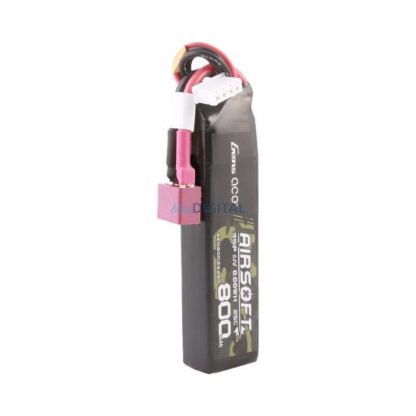 Gens Ace Lipo 800MAH 11.1V 25C 3S1P Airsoft Gun Lipo BatteryT (Deans)