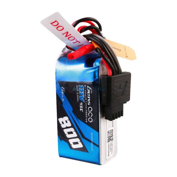 BATERIE JST Gens Ace G-Tech 800mAh 11.1V 45C 3S1P LIPO