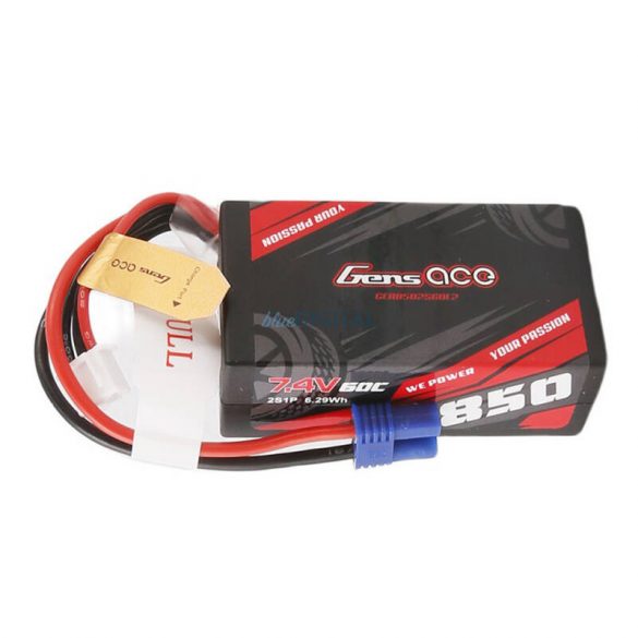 Gens Ace 850mAh 7.4V 60C 2S1P EC2 Material priză Carcasă Baterie