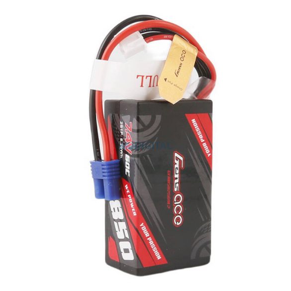 Gens Ace 850mAh 7.4V 60C 2S1P EC2 Material priză Carcasă Baterie