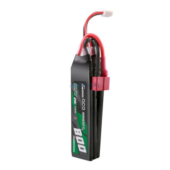 Gens ace 25C 800mAh 3S1P 11.1V NUNCHUCK 3X Airsoft Gun Lipo Baterie Deans(T) Plug