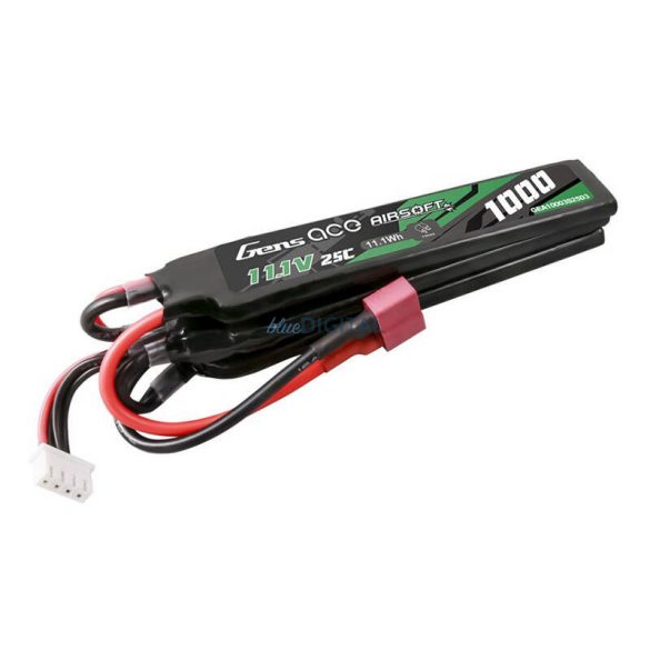 Gens ace 25C 1000mAh 3S1P 11.1V Nunchuck 3X Airsoft Gun Lipo Baterie T Plug