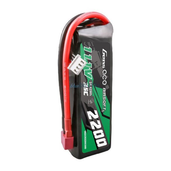 Gens ace 35C 2200mAh 3S1P 11.1V Airsoft Gun Lipo baterie T Plug