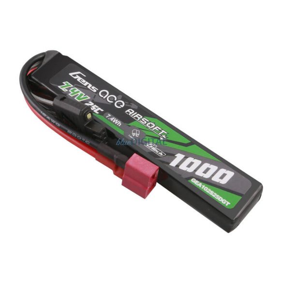 Gens ace G-Tech 25C 1000mAh 2S1P 7.4V Airsoft Gun Lipo baterie T Plug