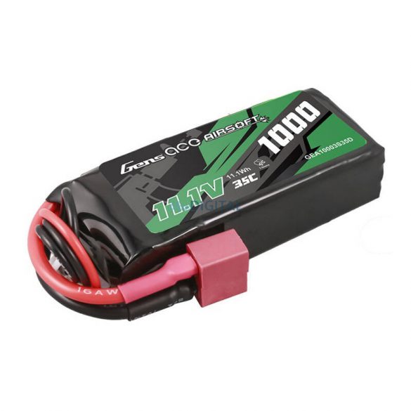 Gens ace 35C 1000mAh 3S1P 11.1V Airsoft Gun Lipo baterie T Plug