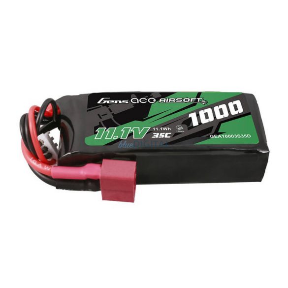 Gens ace 35C 1000mAh 3S1P 11.1V Airsoft Gun Lipo baterie T Plug