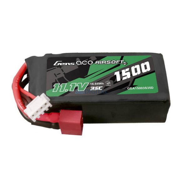 Gens ace 35C 1500mAh 3S1P 11.1V Airsoft Gun Lipo baterie T Plug