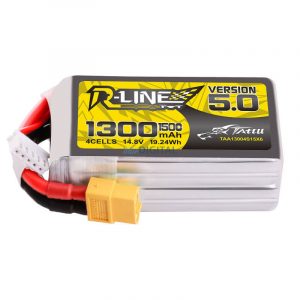 Tattu R-Line versiunea 5.0 1300mAh 14.8V 150C 4S1P Lipo acumulator XT60 mufă