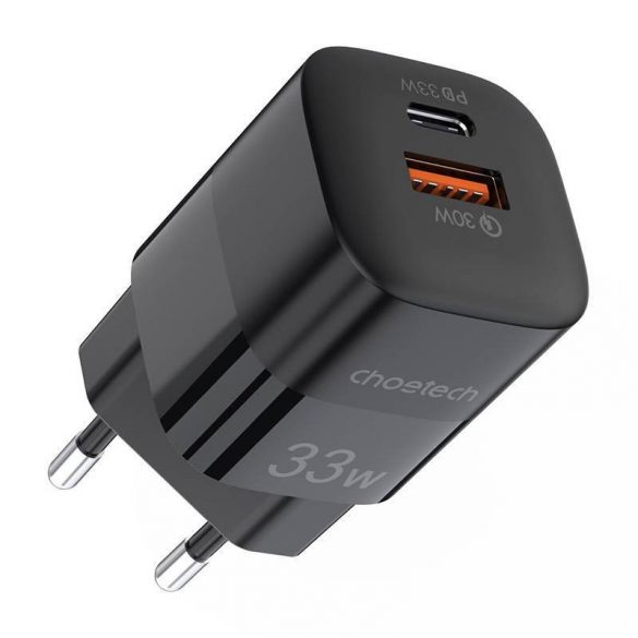 Încărcător de perete Choetech PD5006 30W, A+C dual port (negru)