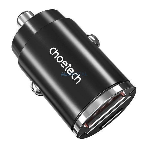 Încărcător auto Choetech TC0006 1x USB-A, 1x USB-C 30W PD 3.0 (negru)