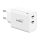 Choetech PD6013 Încărcător de putere cu conexiune 2xUSB-C GaN PD 65W - alb