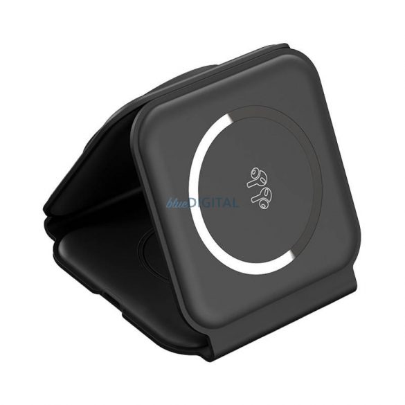 Choetech T588-F 3in1 Magnetic Wireless Charger 15W (negru)