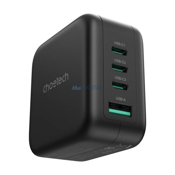 Choetech PD6055 încărcător de călătorie cu adaptoare EU/UK/AU, 70W GaN - negru