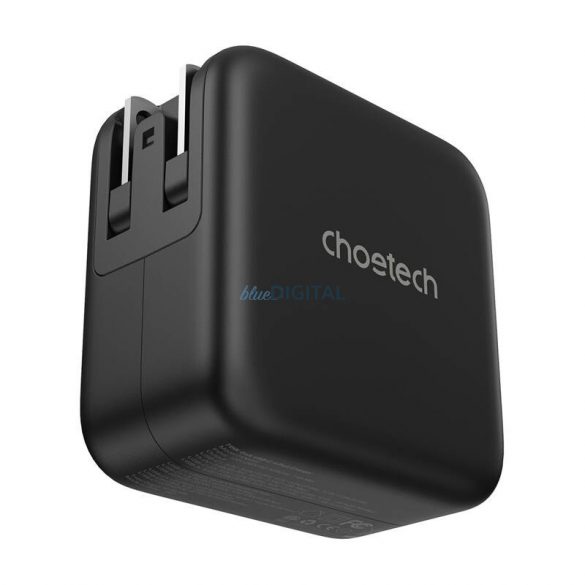 Choetech PD6055 încărcător de călătorie cu adaptoare EU/UK/AU, 70W GaN - negru