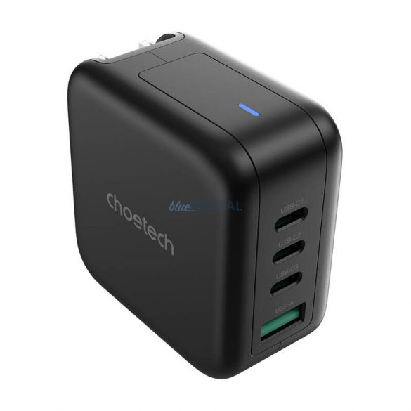 Choetech PD6055 încărcător de călătorie cu adaptoare EU/UK/AU, 70W GaN - negru