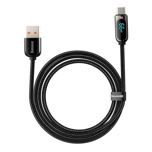 Cablu de afișare Baseus pentru USB Type-C, 66W, 1m (negru)