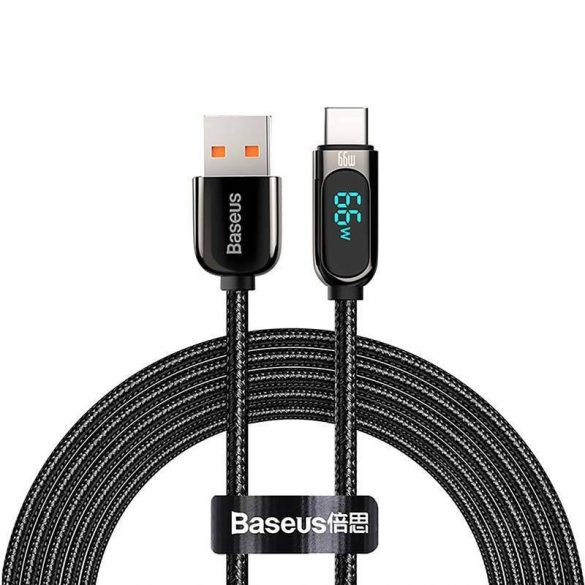 Cablu de afișare Baseus pentru USB Type-C, 66W, 1m (negru)