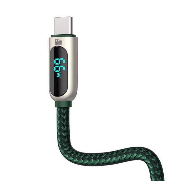 Cablu de afișare Baseus pentru USB Type-C, 66 W, 1 m (verde)