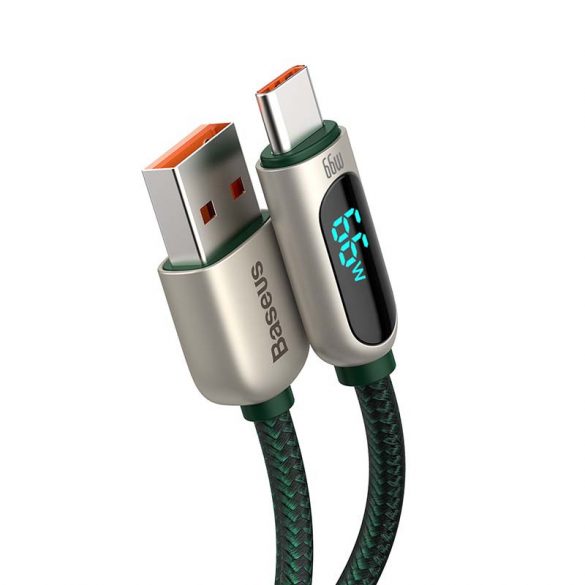 Cablu de afișare Baseus pentru USB Type-C, 66 W, 1 m (verde)