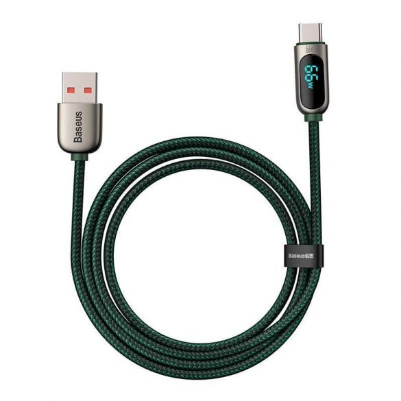 Cablu de afișare Baseus pentru USB Type-C, 66 W, 1 m (verde)