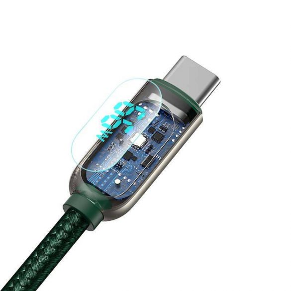 Cablu de afișare Baseus pentru USB Type-C, 66 W, 1 m (verde)