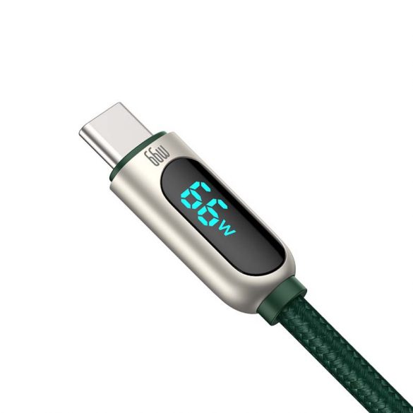 Cablu de afișare Baseus pentru USB Type-C, 66 W, 1 m (verde)