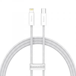 Cablu Baseus Dynamic USB-C pentru Lightning, 20W, 1m (alb)