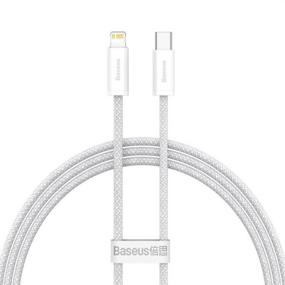 Cablu Baseus Dynamic USB-C pentru Lightning, 20W, 1m (alb)