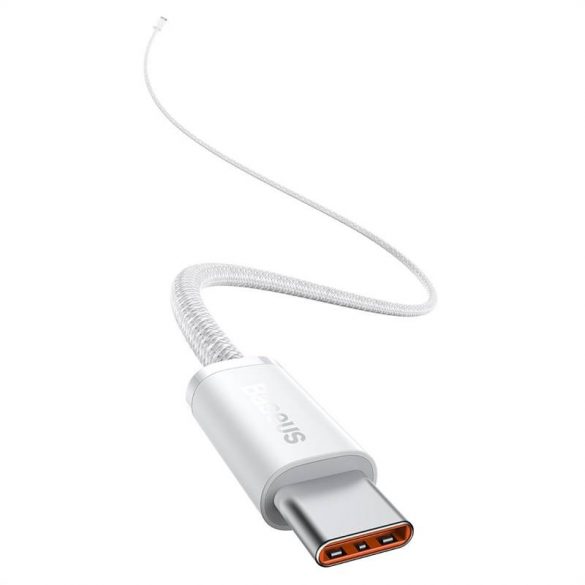 Cablu Baseus USB-C la USB-C, 100 W, 1 m (alb)