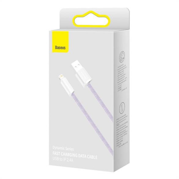 Cablu USB pentru Lightning Baseus Dynamic, 2.4A, 1m (violet)