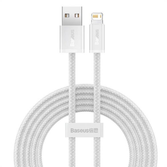 Cablu USB pentru Lightning Baseus Dynamic, 2.4A, 2m (alb)