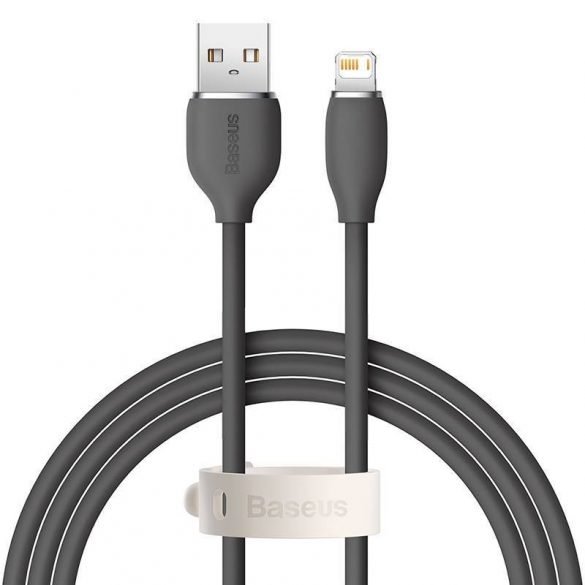 Baseus Jelly USB-A - Cablu Lightning, 2,4 A, 1,2 m (negru)