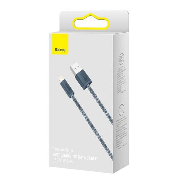 Cablu USB Baseus Dynamic Series pentru Lightning, 2,4 A, 1 m (gri)