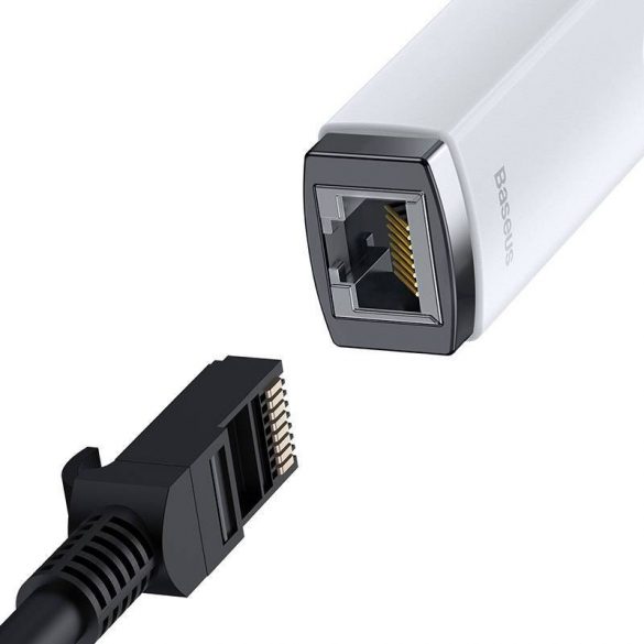 Adaptor de rețea Baseus Lite Series USB - RJ45, 100 Mbps (alb)